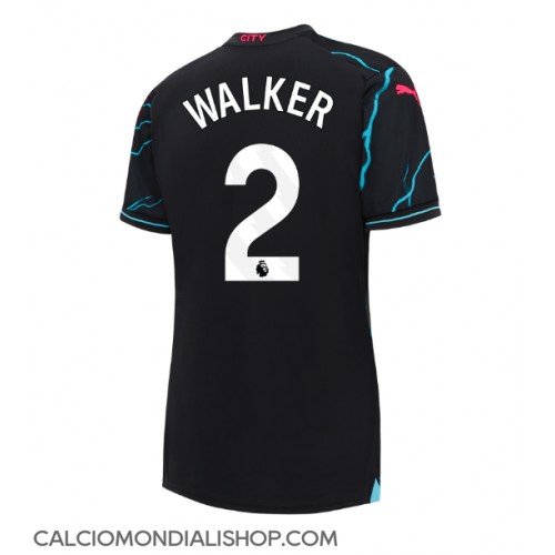 Maglie da calcio Manchester City Kyle Walker #2 Terza Maglia Femminile 2023-24 Manica Corta